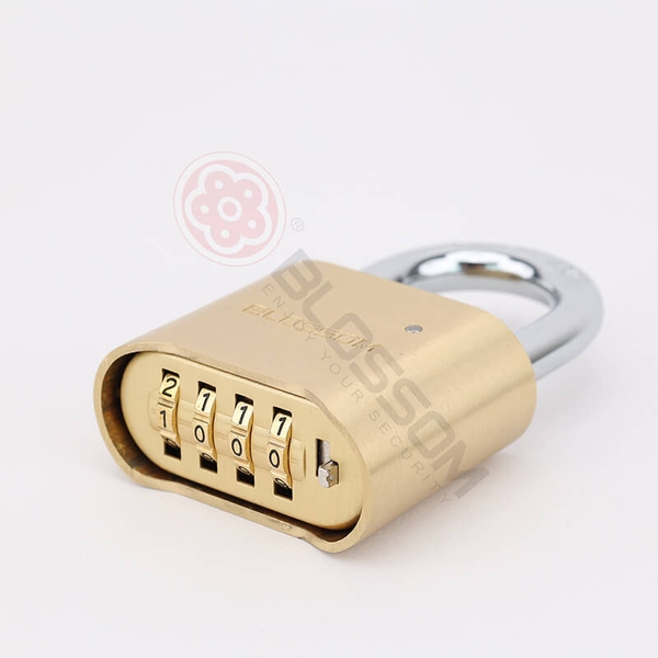 khoá 4 số Blossom NL1250 màu vàng đồng bằng thau