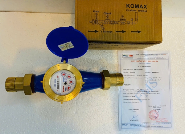 DN50 - Đồng hồ nước sạch 60mm (DN50) - Có hiệu chuẩn - Komax Hàn Quốc