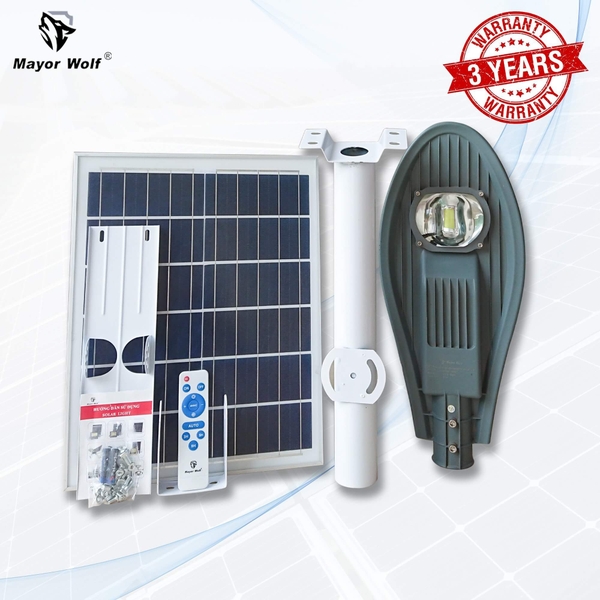 Đèn Đường Năng Lượng Mặt Trời Mayorwolf - 50W