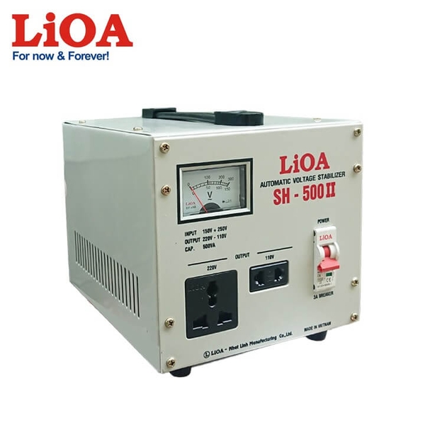 Ổn áp 1 pha SH-500II LiOA