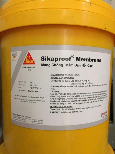 Sika proof Membrane Màng Lỏng Chống Thấm Đàn Hồi Cao (Thùng 18kg)