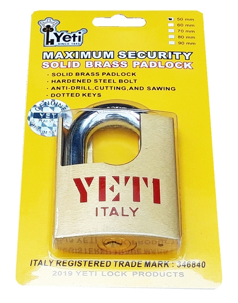 Khóa chống cắt Yeti 50mm chìa điện tử