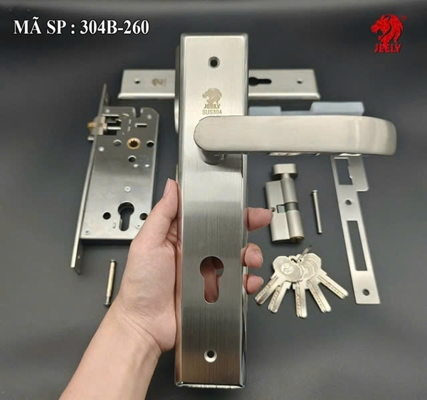Khóa tay gạt inox 304 Jeely 304B