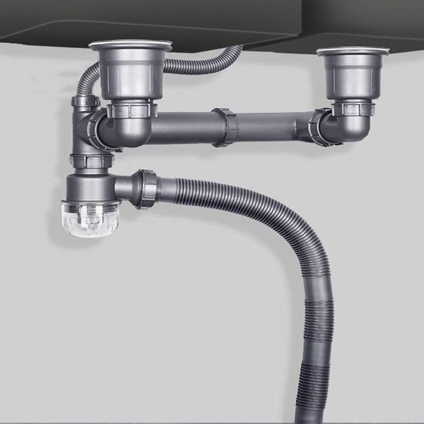 Bộ xả chén đôi nhựa