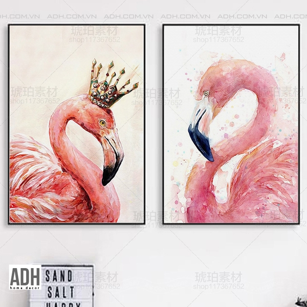 Tranh treo tường chim hồng hạc ADH190223-18 ADH-ART DREAM HOUSE Tranh Treo Tường Chim Hồng Hạc Adh190223-18 Adh-Art Dream House