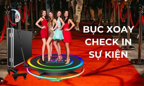 Nở rộ dịch vụ photobooth và bục xoay check in 360 hỗ trợ sự kiện