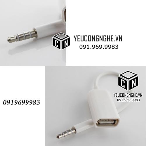 Cáp chuyển đổi 3,5mm AUX Audio Plug Jack ra Female USB