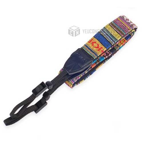 Dây đeo máy ảnh họa tiết thổ cẩm giá rẻ LC06 Lynca