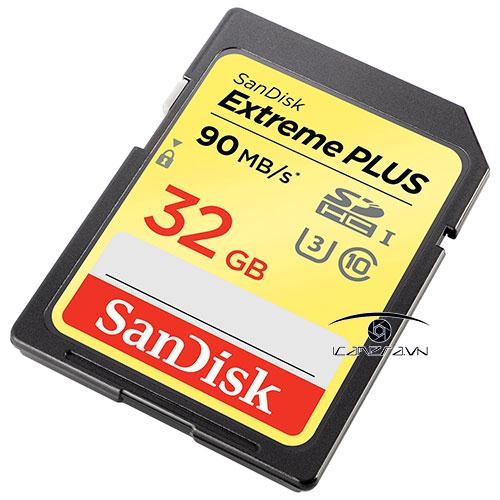 Thẻ nhớ máy ảnh Extreme SDHC C10 UHS-1 32GB Sandisk 90mb/s SDSDXNE-032G-GNCIN