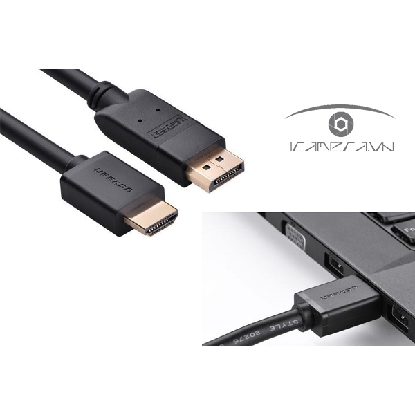 Cáp Displayport to HDMI 2M chính hãng Ugreen 10202