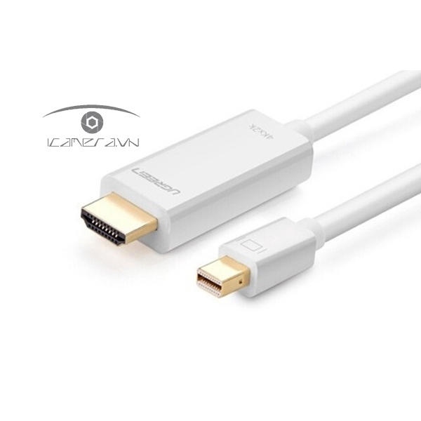 Cáp Mini Displayport (Thunderbolt) to HDMI 3M Ugreen 10453 (Trắng) 4K