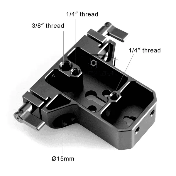 SmallRig 1674 Tấm đế Plate có kẹp thanh kép 15mm