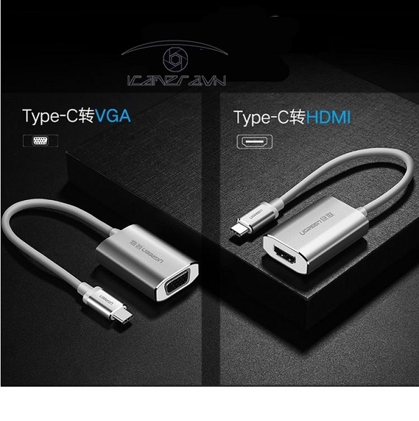 Cáp USB Type-C to VGA Ugreen 40866 hỗ trợ 1080p cao cấp