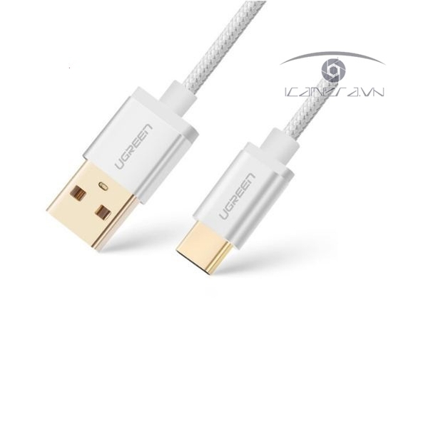 Cáp sạc USB 2.0 to Type C dài 3m Ugreen 20815 bọc nylon cao cấp
