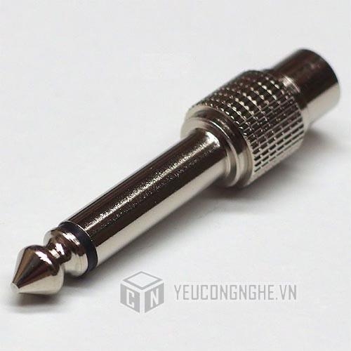 Jack cắm âm thanh 6.35mm màu bạc