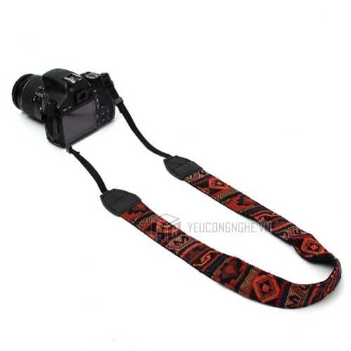 Dây đeo máy ảnh họa tiết thổ cẩm cho Canon Nikon Sony Lynca LC01