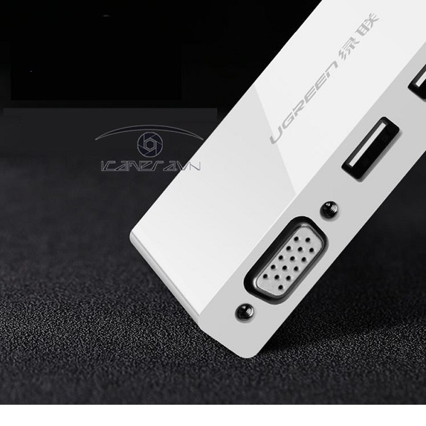 Cáp chuyển USB Type C to VGA, Hub USB 3.0 Ugreen 40375