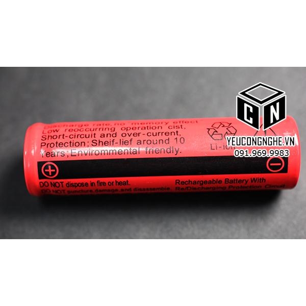 Pin sạc 4.2V cho đèn pin Focus Lithium Ion rechargeable 186500