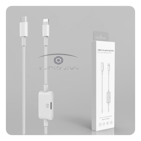 Cáp chuyển USB-C ra Lightning Cable với giắc cắm audio Lightning Headset Jack MA067