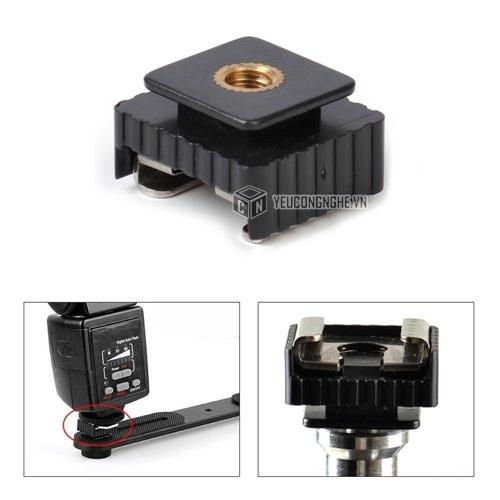 Gá đổi đế đèn Flash Hot shoe mount to ¼ inch adapter