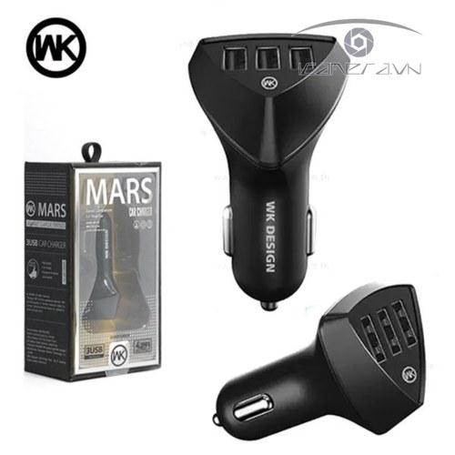 Phụ kiện Củ sạc ô tô 3 cổng WK Martian Car Charger WP-C01 chính hãng