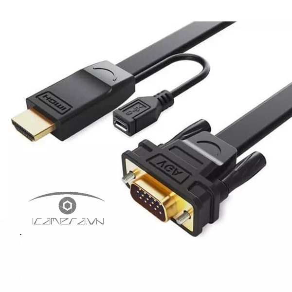 Cáp chuyển HDMI to VGA 2m cao cấp Ugreen 40231