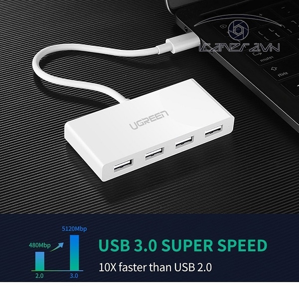 Cáp chuyển USB Type C sang 4 Cổng USB 3.0 Chính hãng Ugreen 40379