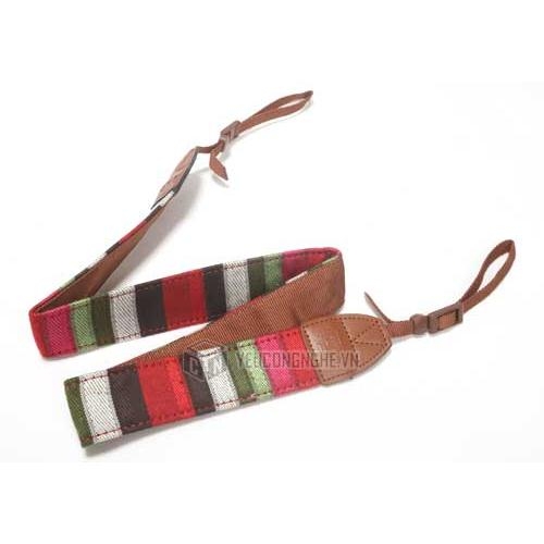 Dây đeo máy ảnh giá rẻ họa tiết thổ cẩm cho Canon Nikon LC10 Lynca