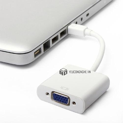 Cáp chuyển từ cổng MacBook sang VGA (máy chiếu, LCD Analog) - cáp nối Apple thay thế