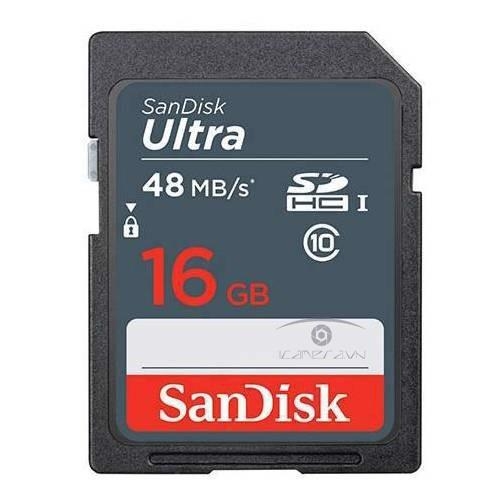 Thẻ nhớ SD Sandisk SDHC Ultra 16GB tốc độ 48MB/s SDSDUNB-016G-GN3IN