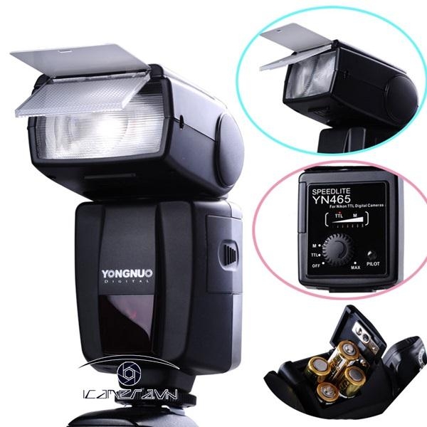 Đèn speedlite flash Yongnuo YN-465 cho máy ảnh Canon, Nikon chế độ TTL tiện dụng