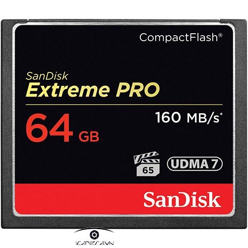 Thẻ nhớ CF Extreme Pro 64GB Sandisk VPG65 UDMA7, 160MB/s R, 150MB/s W SDCFXPS-064G-X46