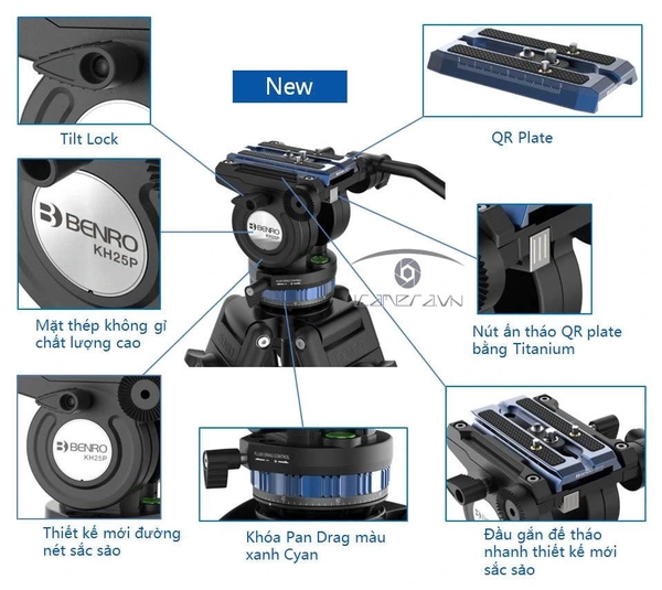 Chân máy quay Benro KH26PC
