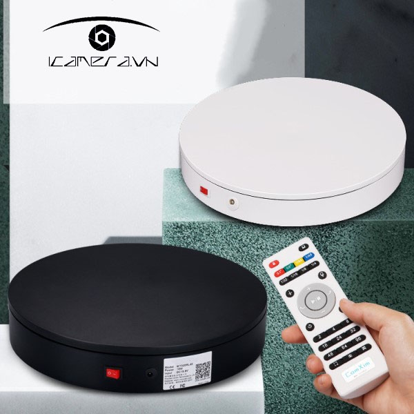 Bàn xoay trưng bày chụp hình sản phẩm có remote điều khiển từ xa 35cm