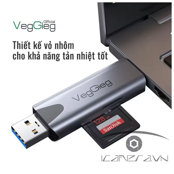 Đầu Đọc Thẻ Nhớ Đa Năng USB/TypeC 2in1 - V-C305