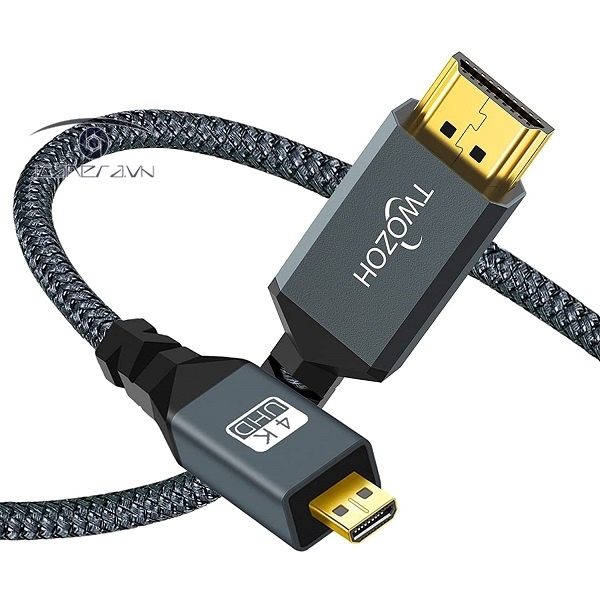 Cáp bện Micro HDMI sang HDMI 2.0 4K 60Hz