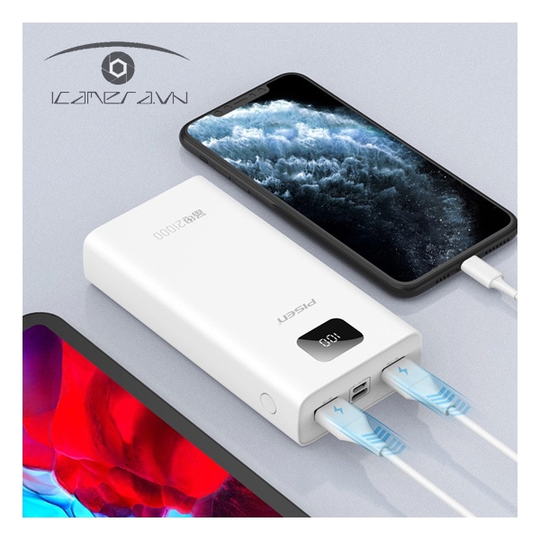 Pin sạc dự phòng PISEN-Mr White Digital 21.000mAh 20W (TS-D294)