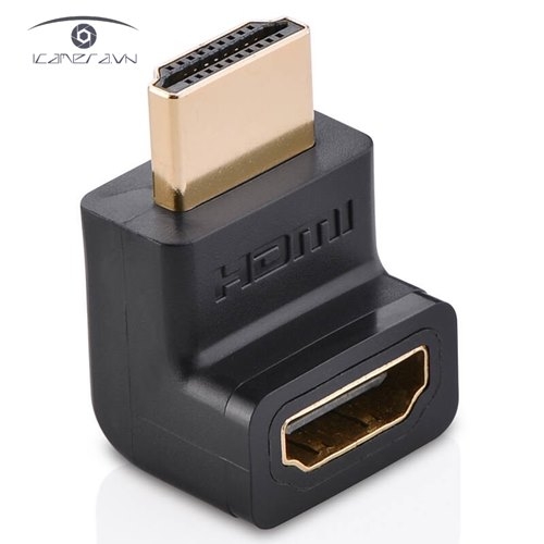 Đầu nối cổng HDMI cái sang HDMI đực vuông góc 90 độ UGREEN 20110 (màu đen)