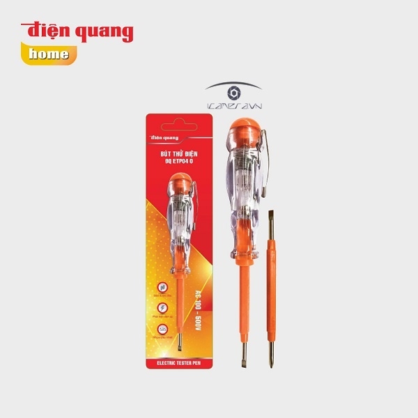 Bút thử điện Điện Quang ĐQ ETP04 O ( 2 đầu vít, 160 mm, màu cam )