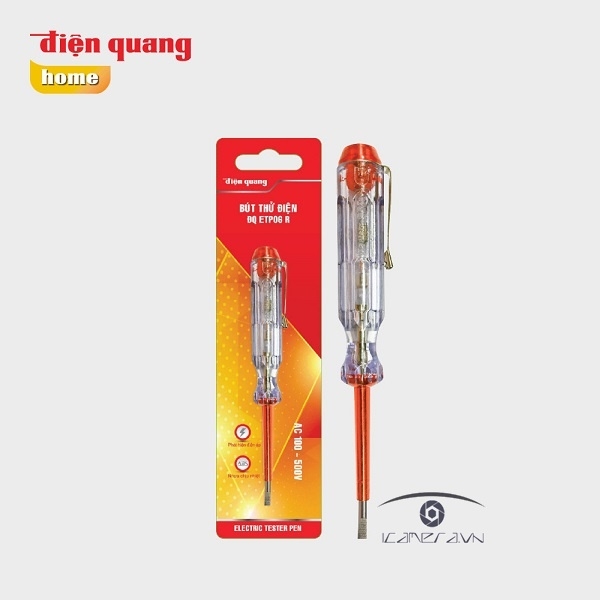 Bút thử điện Điện Quang ĐQ ETP06 R ( Đầu vít dẹp,140 mm, màu đỏ )