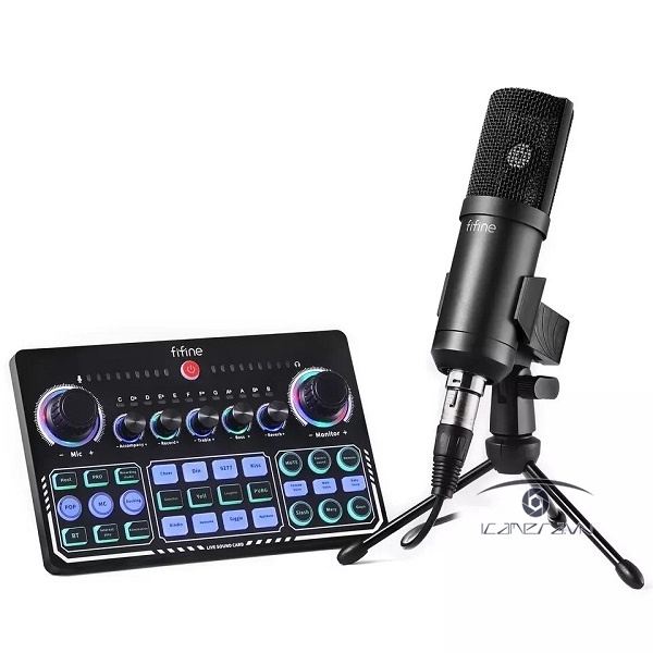 Fifine SC6 - Bộ trộn âm thanh không dây- Phụ kiện quay phim nhỏ gọn