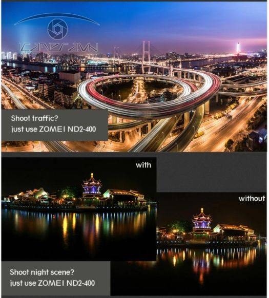 Filter ND2-400 cho ống kính Zomei 40.5mm