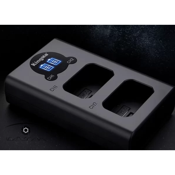 Sạc pin đôi LCD NP-FW50 Kingma