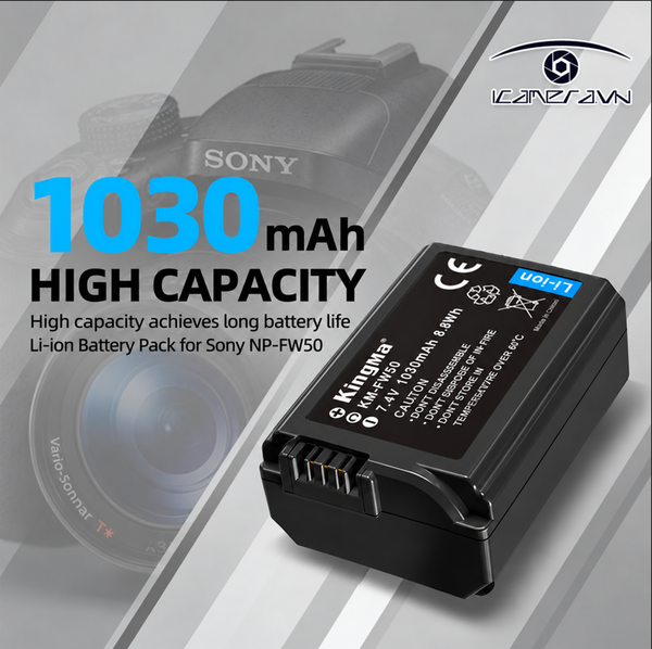 Pin Kingma NP-FW50 1030mAh dành cho máy ảnh Sony