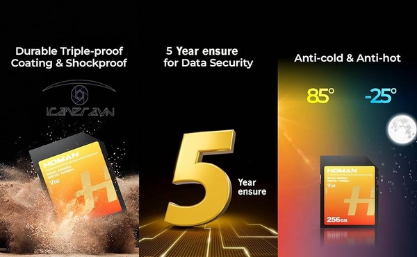 Thẻ Nhớ Homan UHS-II SD Card ( V60 ) 128/256/512GB