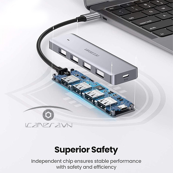 Bộ chia hub USB-C 3.0 4 cổng Ugreen (70336)