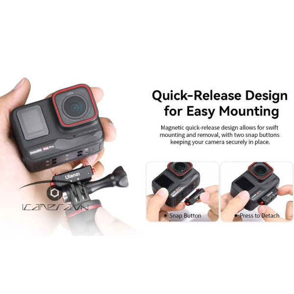 Ulanzi IN-03 QR Mount for insta360 Ace/AcePrO /ONE RS(Twin/4K)/ONE R