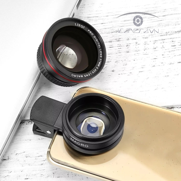 Ống kính điện thoại Macro - Fisheye 2 trong 1 LIEQI LQ-026