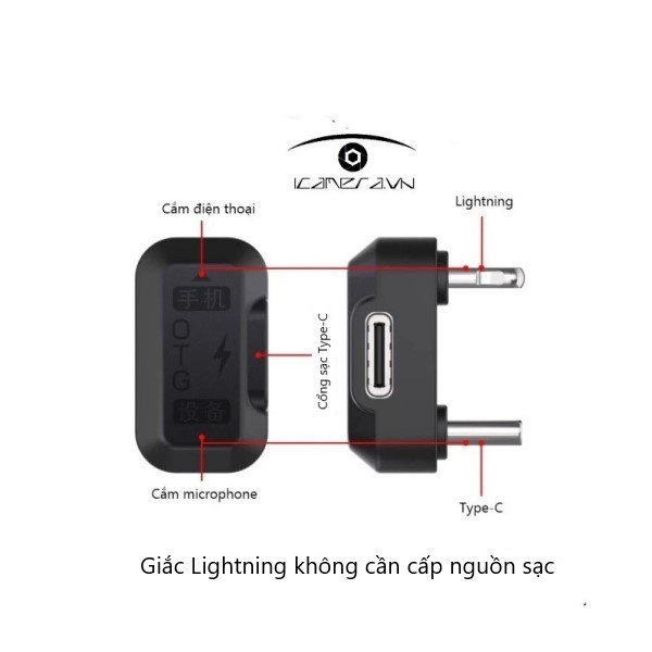 Giắc Lightning dùng cho Rode Wireless Go II