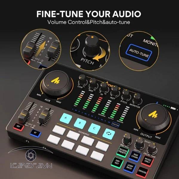 Bộ trộn âm thanh soundcard mixer Maono AME2